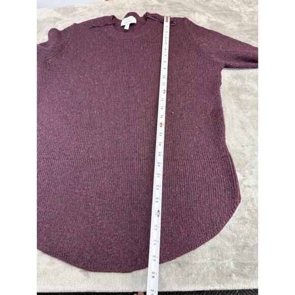 & Other Stories Plum Burgundy Wool Alpaca Blend Crewneck Sweater Medium - Picture 9 of 11